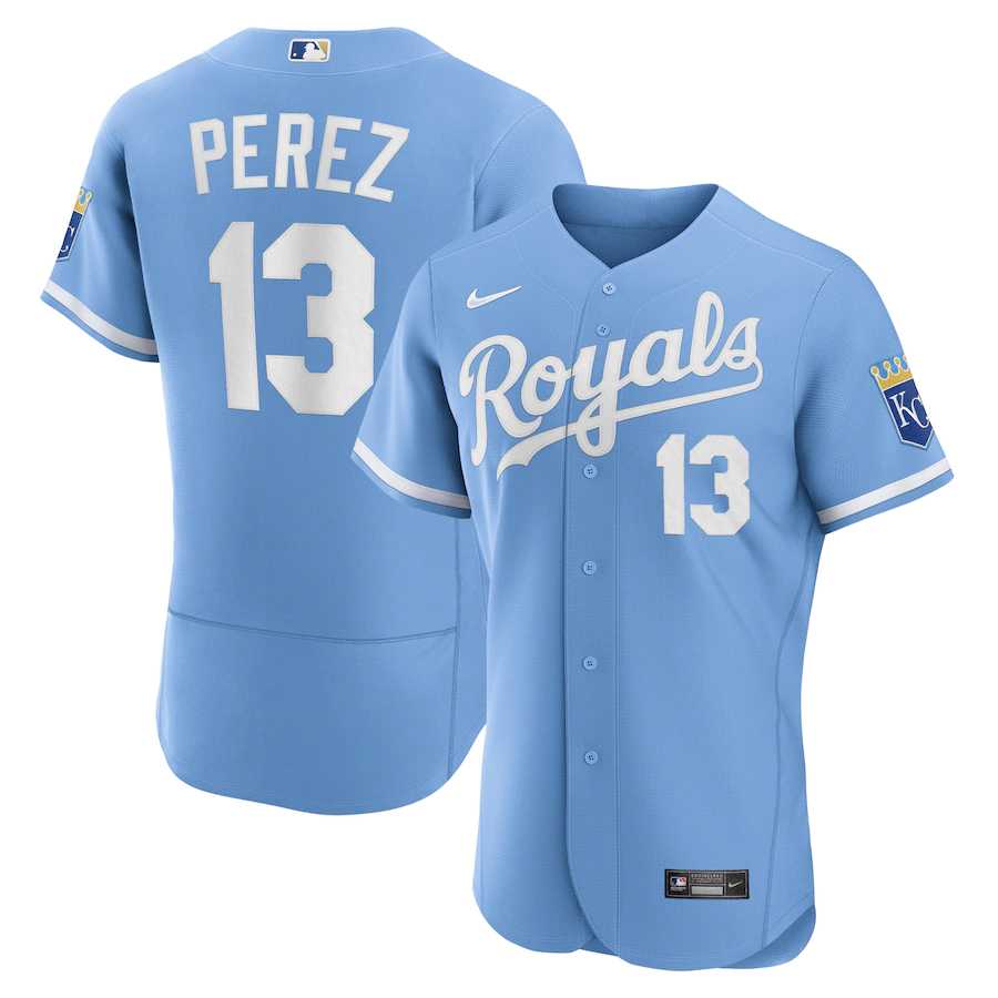 Royals 13 Salvador Perez Light Blue Nike 2022 Alternate Flexbase Jersey Dzhi,We sell and wholesale Royals 13 Salvador Perez Light Blue Nike 2022 Alternate Flexbase Jersey Dzhi on line form chian!